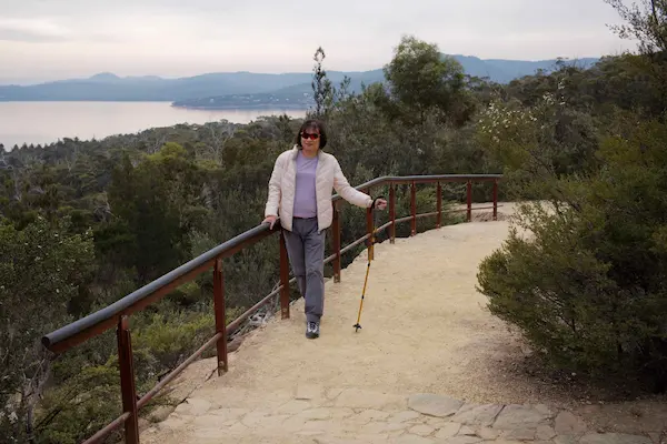 Chris, Coles Bay, path